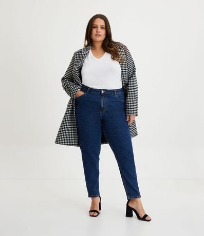 Pantalón Mom Jeans Jaspeado con Elastano Curve & Plus Size 1