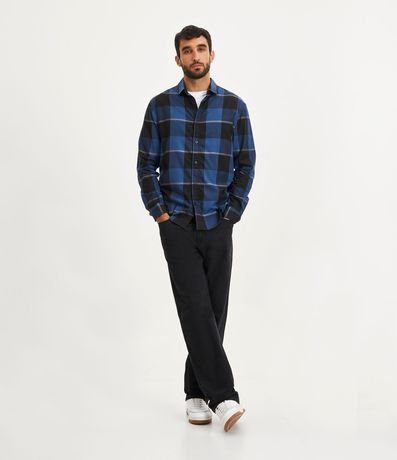 Camisa Regular en Algodón con Estampa de Cuadros 2