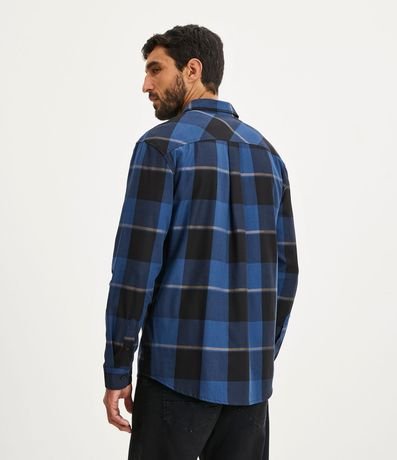 Camisa Regular en Algodón con Estampa de Cuadros 3