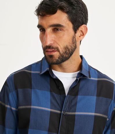 Camisa Regular en Algodón con Estampa de Cuadros 4