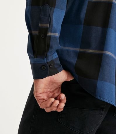 Camisa Regular en Algodón con Estampa de Cuadros 5