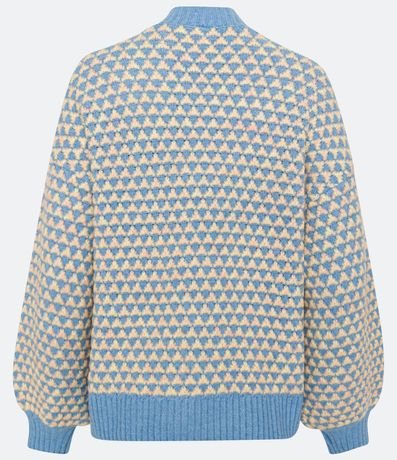 Suéter de Punto Diferenciado y Estampa Geométrica 6