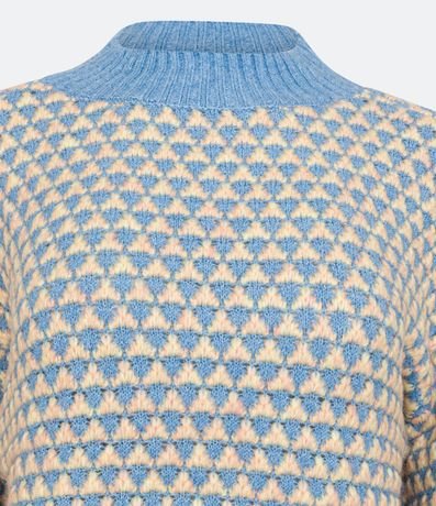 Suéter de Punto Diferenciado y Estampa Geométrica 7