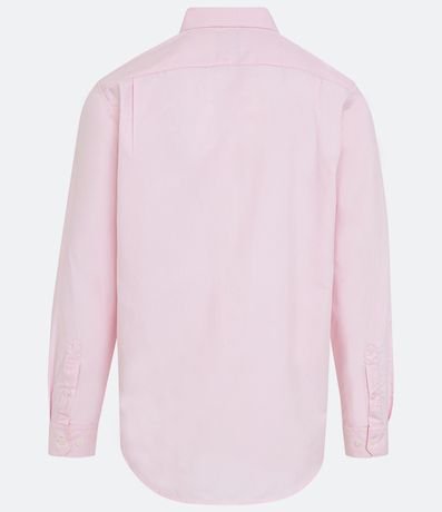 Camisa Regular en Microfibra con Cuello Inglés y Manga Larga 6