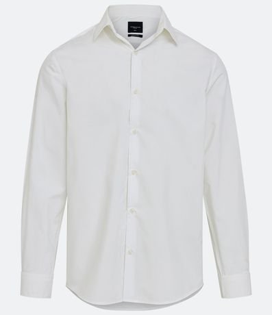 Camisa Regular en Microfibra con Cuello Inglés y Manga Larga 7