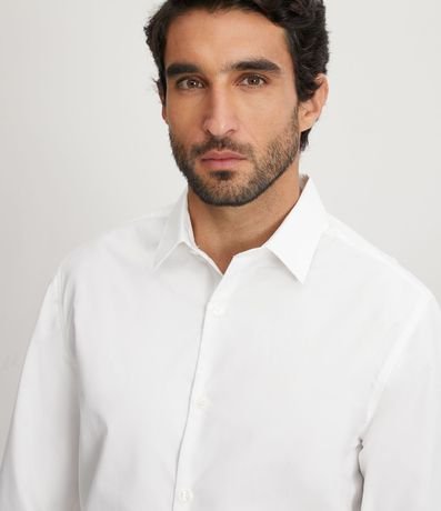 Camisa Regular en Microfibra con Cuello Inglés y Manga Larga 3