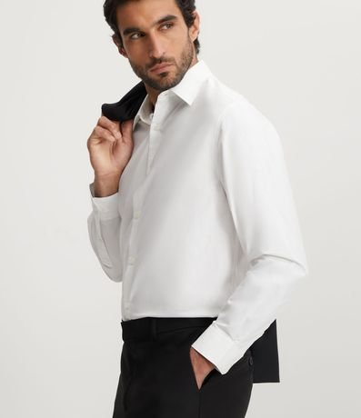 Camisa Regular en Microfibra con Cuello Inglés y Manga Larga 6