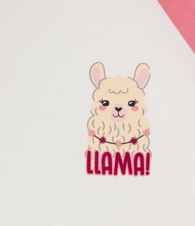 Pijama Largo Infantil con Estampado Llama - Talle 5 a 14 años 2