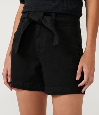 Short Corto en Sarga con Elastano y Cinturón 2