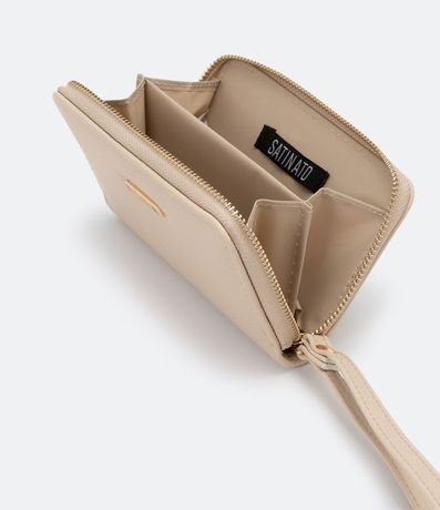 Billetera Pequeña Lisa con Correa de Mano 3