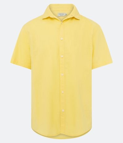 Camisa Comfort Básica en Lino con Manga Corta 7