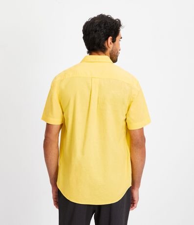 Camisa Comfort Básica en Lino con Manga Corta 5