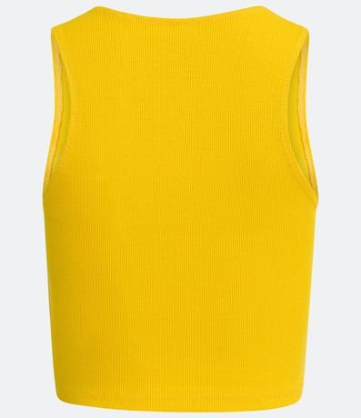 Blusa Cropped sin Mangas en Algodón Acanalado 6