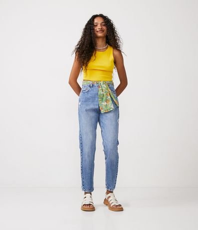 Blusa Cropped sin Mangas en Algodón Acanalado 3