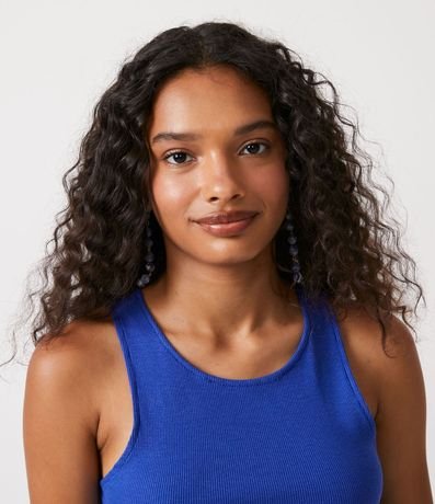 Blusa Cropped sin Mangas en Algodón Acanalado 5