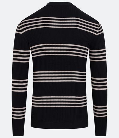 Suéter de Punto Acanalado Estampado a Rayas 2
