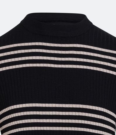 Suéter de Punto Acanalado Estampado a Rayas 3