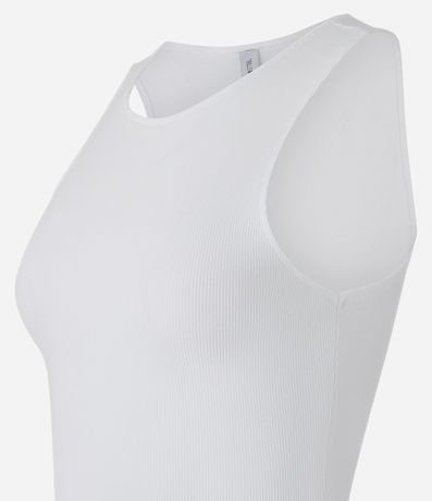 Blusa Cropped sin Mangas en Algodón Acanalado 8