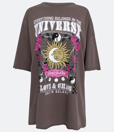 Remera en Algodón con Manga Corta y Estampado Love and Chaos 5