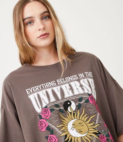 Remera en Algodón con Manga Corta y Estampado Love and Chaos 4