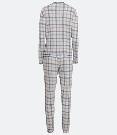 Pijama Largo en Viscolycra con Estampado de Cuadros 6