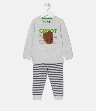 Pijama Largo Infantil Estampado Groot - Talle 1 a 4 años 1