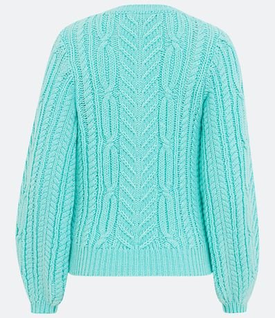 Suéter en Punto con Manga Abullonada y Texturas 2