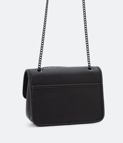 Bolso Médio con Tapa y Correa de Cadena 4