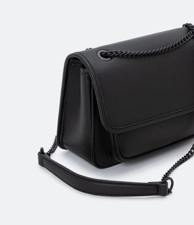 Bolso Médio con Tapa y Correa de Cadena 6