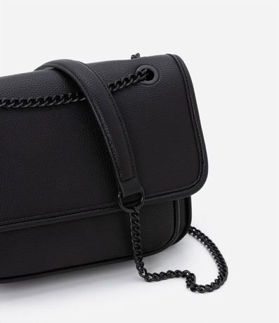 Bolso Médio con Tapa y Correa de Cadena 7