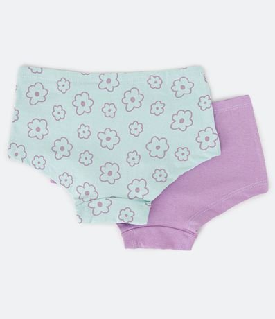 Kit 02 Bombachas Boxer con Estampado Osito y Flores - Talle 4 a 12 años 2