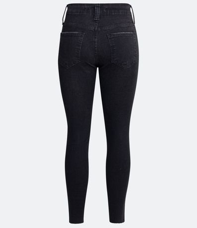 Pantalón Skinny Cintura Alta en Jeans con Gastado y Puntos de Luz 6