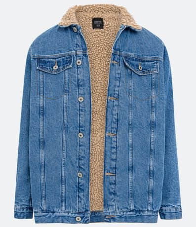 Campera Trucker en Jeans con Cuello con Sherpa 11