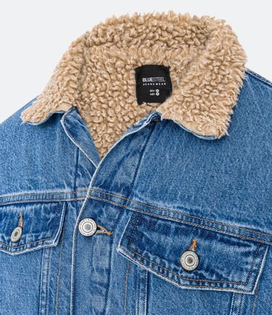 Campera Trucker en Jeans con Cuello con Sherpa 12