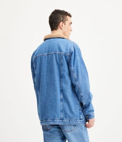 Campera Trucker en Jeans con Cuello con Sherpa 4