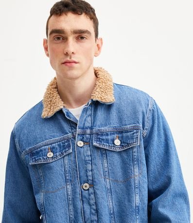 Campera Trucker en Jeans con Cuello con Sherpa 6