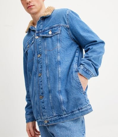 Campera Trucker en Jeans con Cuello con Sherpa 8