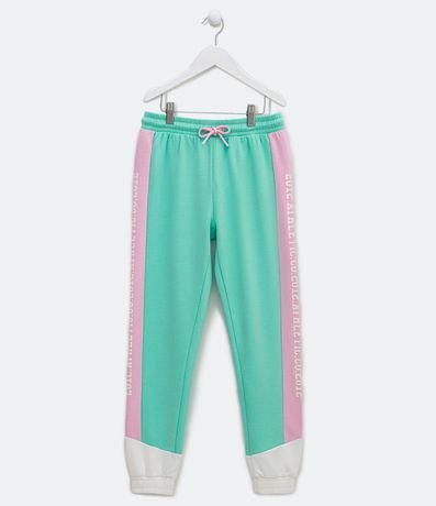 Pantalón Jogger Infantil con Bloques de Colores y con Tacto Suave - Talle 5 a 14 años 1