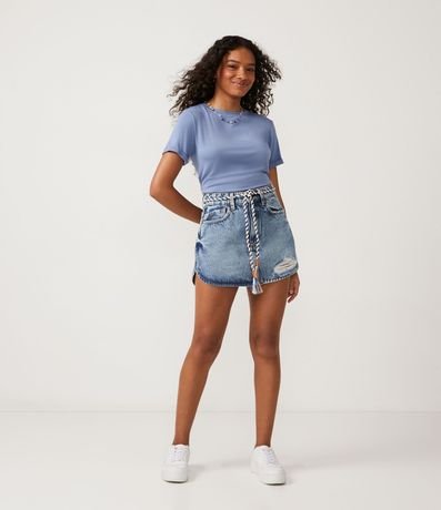 Blusa Básica en Viscosa con Manga Dobrada 2