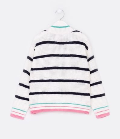 Cardigan Infantil Rayado con Abotonado Frontal - Talle 5 a 14 años 2