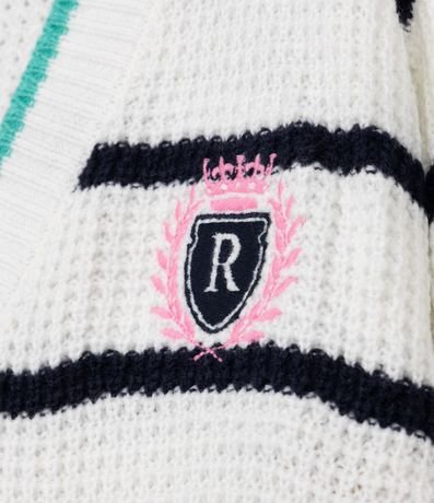 Cardigan Infantil Rayado con Abotonado Frontal - Talle 5 a 14 años 3
