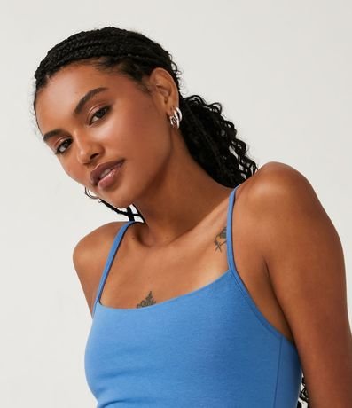 Vestido Corto en Algodón con Breteles Finos 4