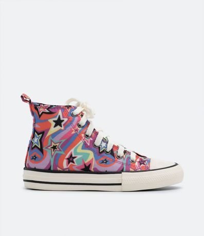 Championes Infantil Abotinado con Estampa de Estrellas -  Talle 28 al 36