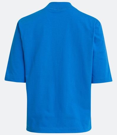 Blusa en Algodón con Cuello Alto y Manga Corta 6