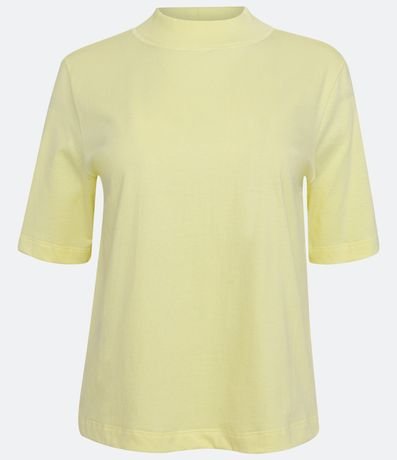 Blusa en Algodón con Cuello Alto y Manga Corta 5