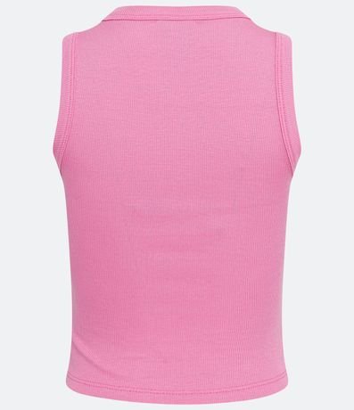 Blusa Cropped sin Manga en Ribana con Cuello Redondo 6