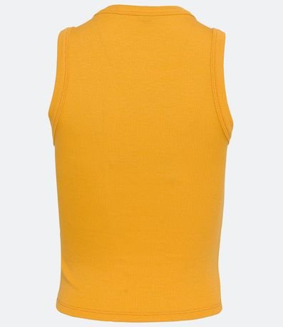 Blusa Cropped sin Manga en Ribana con Cuello Redondo 6