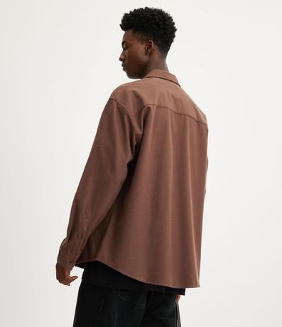 Camisa Overshirt en Franela con Bolsillos Delanteros 3