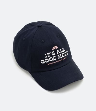 Gorra Ala Curva en Algodón con Estampado de Lettering