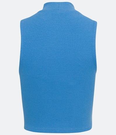 Blusa Cropped Básica sin Manga en Algodón con Cuello Alto 6